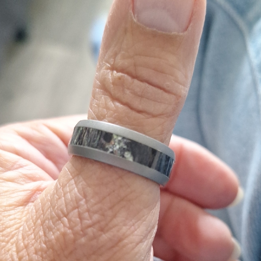 Lashbrook Zirconium Camo Wedding Band